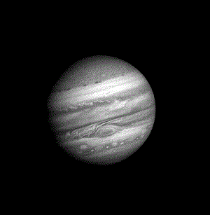 Mouvement de l'atmosphère de Jupiter.