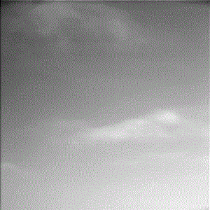 Nuages de glace d'eau dans le ciel de Vastitas Borealis vus par la sonde Phoenix le 29 août 2008.