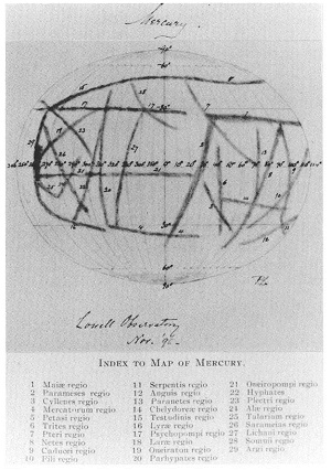 Carte de Percival Lowell.