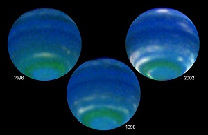Photos prises par Hubble entre 1996 et 2002.