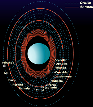 Le système planétaire Uranus.